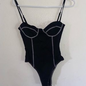 opposite attract bodysuit black